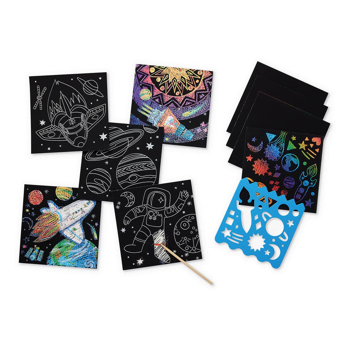 Sparkle Scratch Art - Galaxy - The Yellow Canary