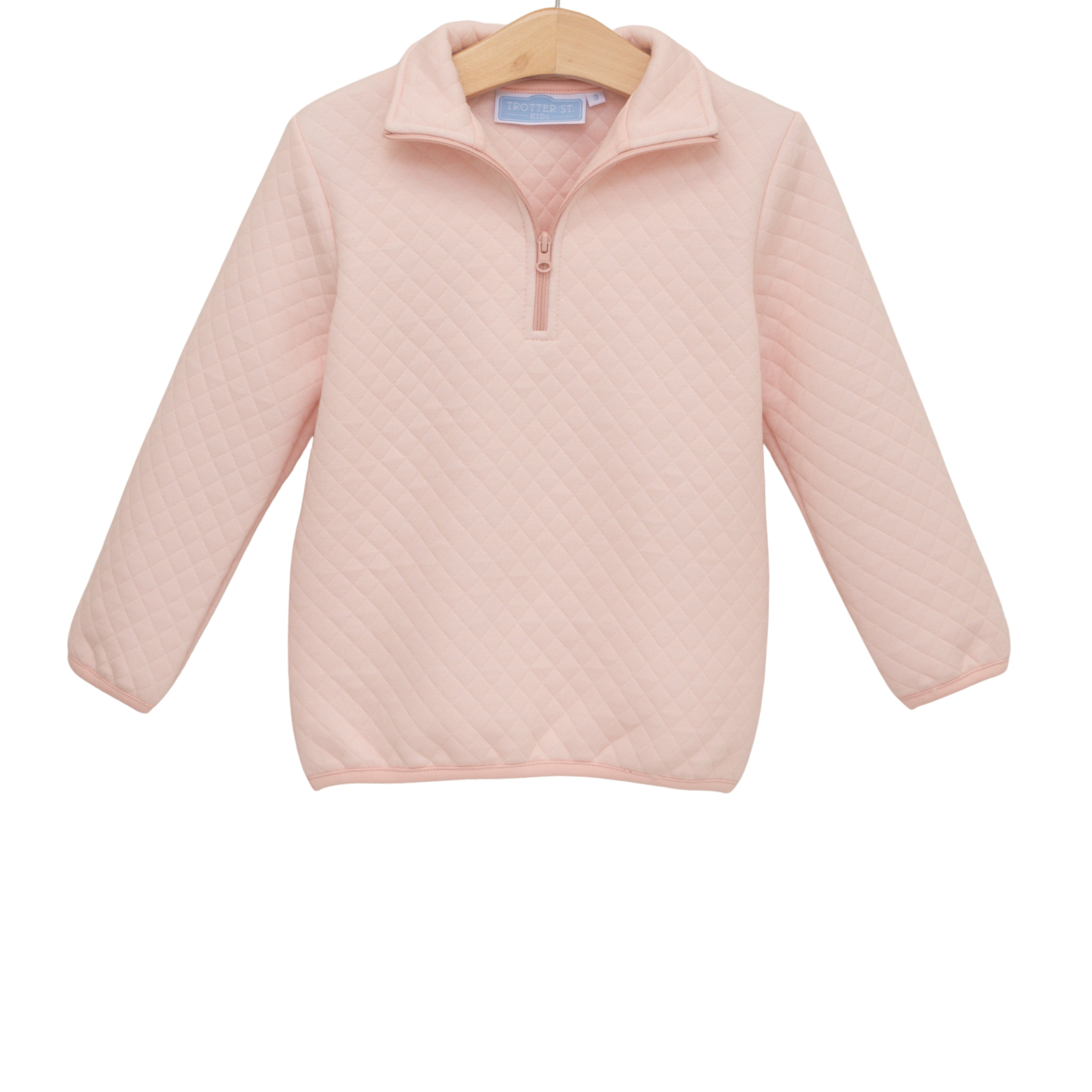 1/4 ZIP QUILTED | LT PINK