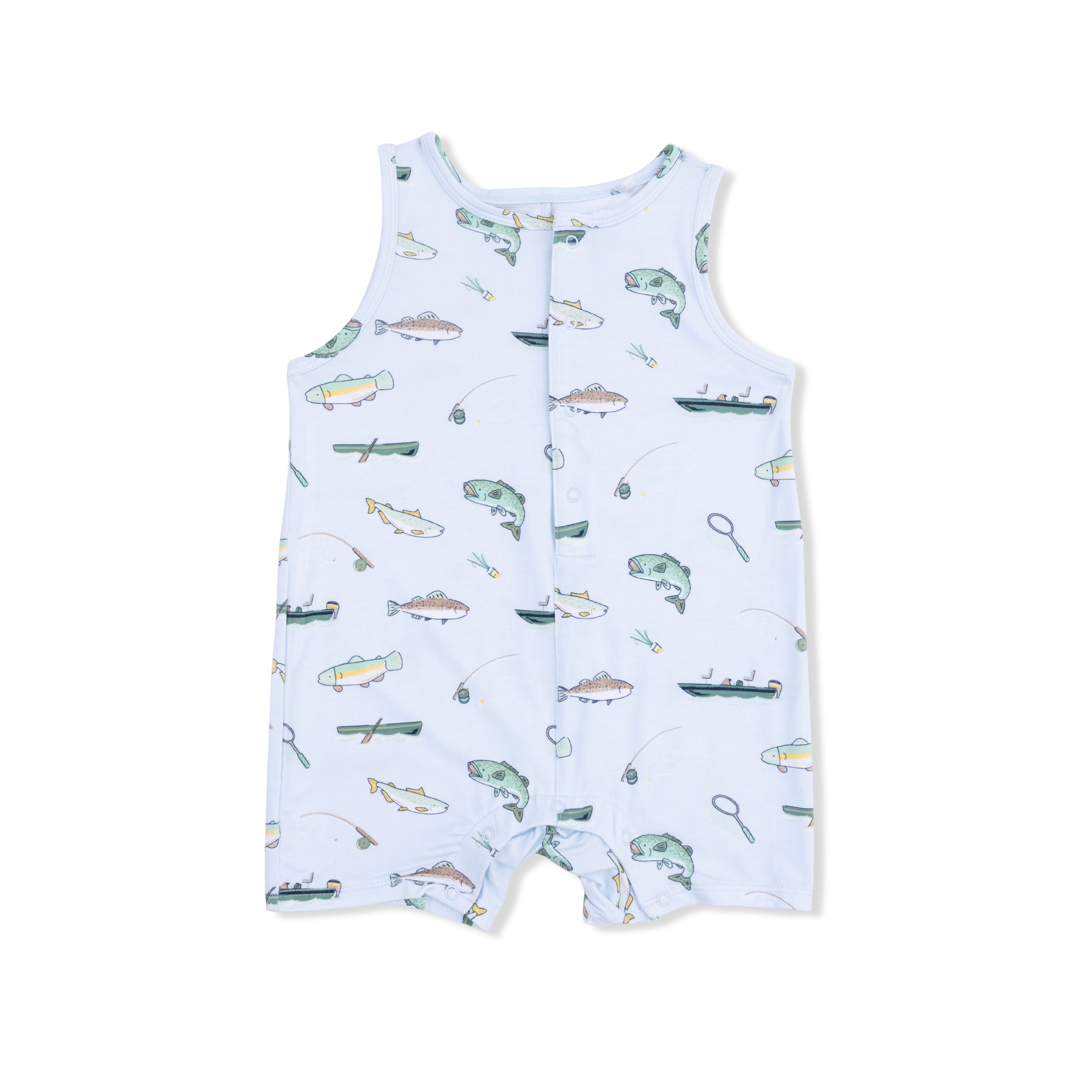 Shortie Romper | Fishing - The Yellow Canary