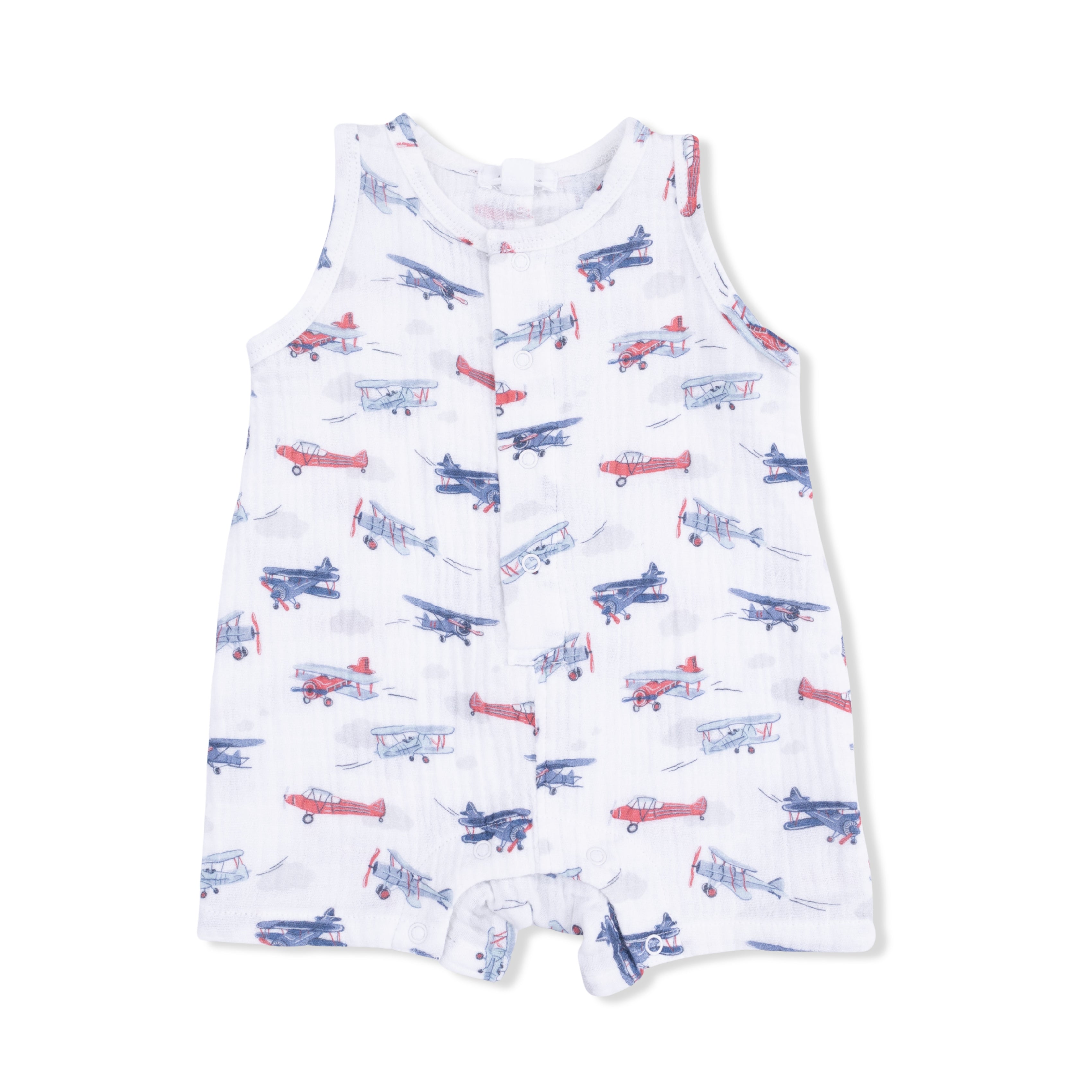 Shortie Romper | Vintage Planes - The Yellow Canary