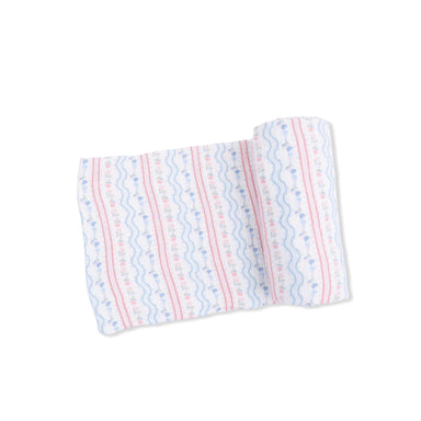 Swaddle Blanket | Tulip Stripe - The Yellow Canary