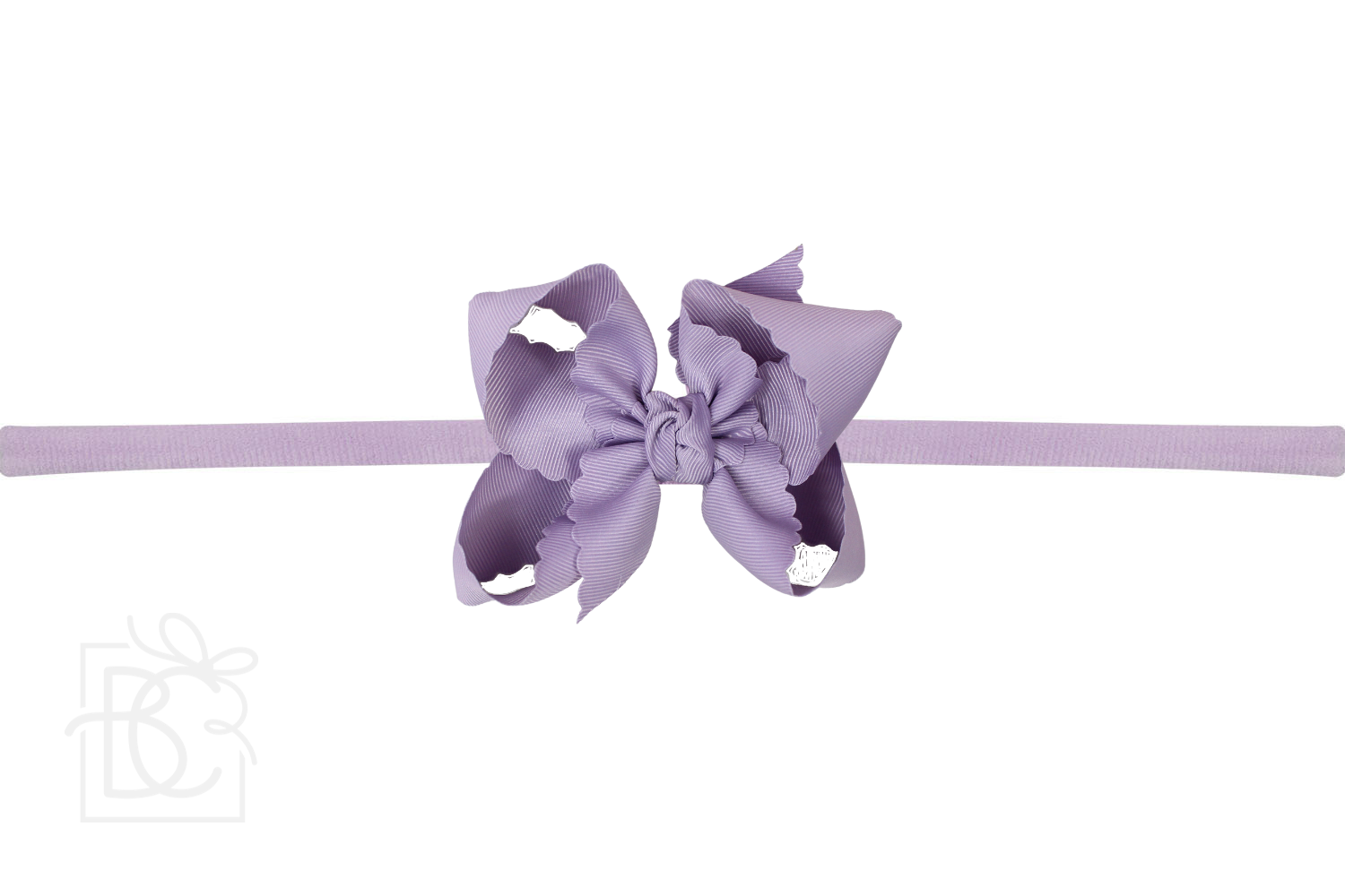 1/4" HEADBAND SCALLOPED EDGE BOW | 3.5" Orange