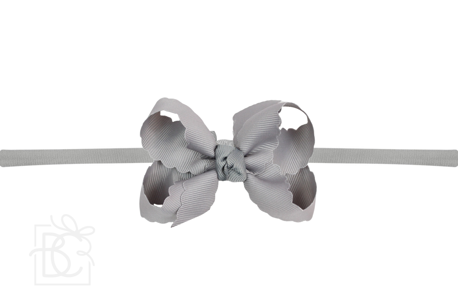 1/4" HEADBAND SCALLOPED EDGE BOW | 3.5" Orange