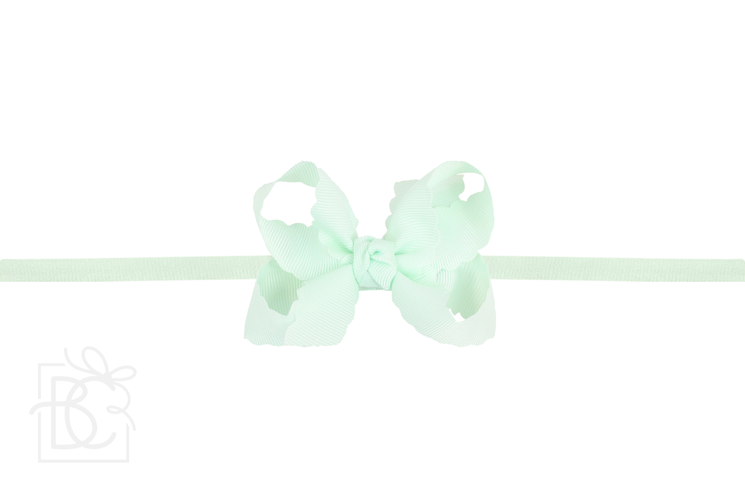 1/4" HEADBAND SCALLOPED EDGE BOW | 3.5" Orange