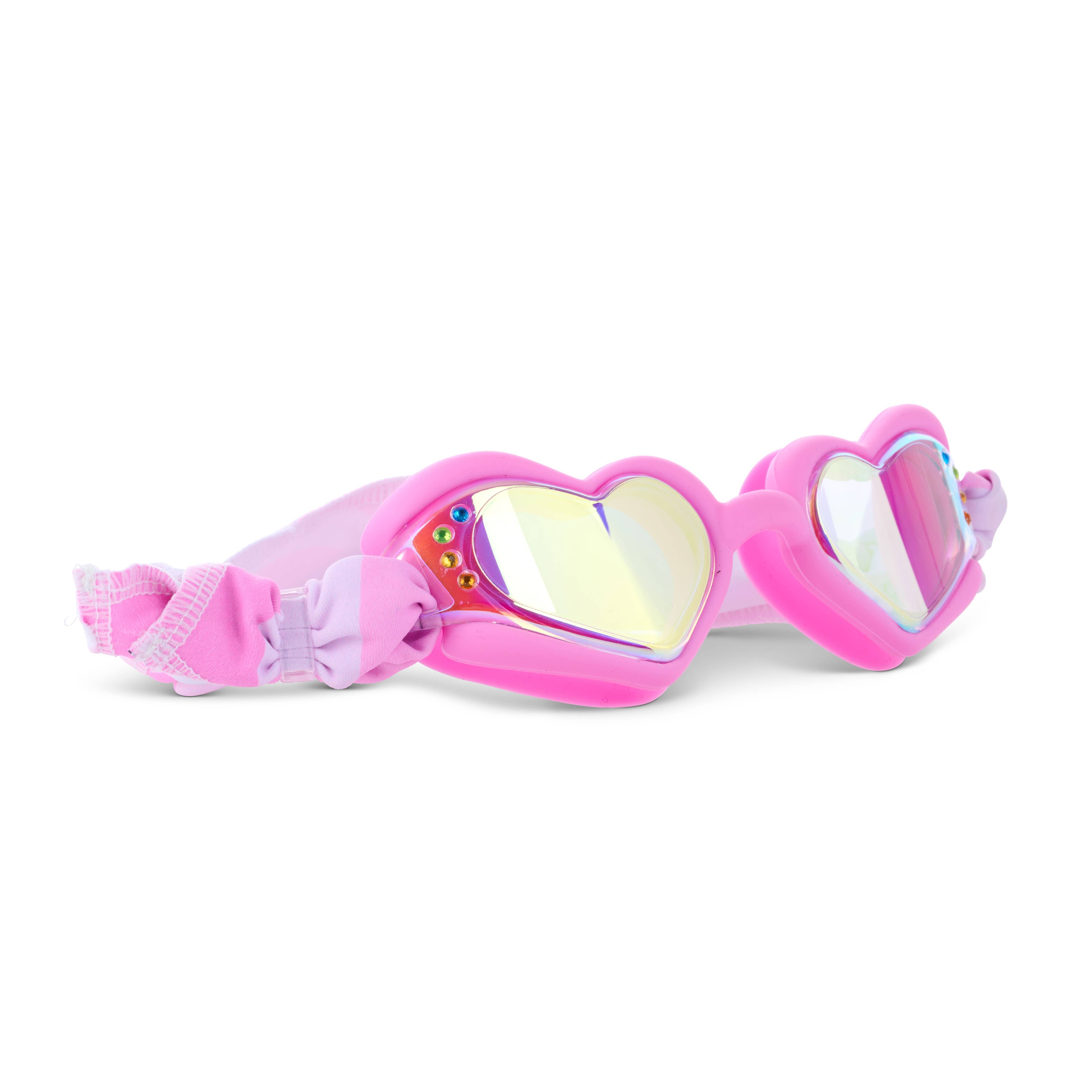 *NEW* Soft Crush Fabric Strap Heart Swim Goggle - The Yellow Canary