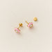 Earrings | Flower Enamel Gemstone - The Yellow Canary