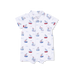 Polo Shortie | Bubbly Sailboats Blue - The Yellow Canary