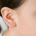 Diamond Stud Earrings - Hypoallergenic, Flat Back, Girl Gift: Gold - The Yellow Canary