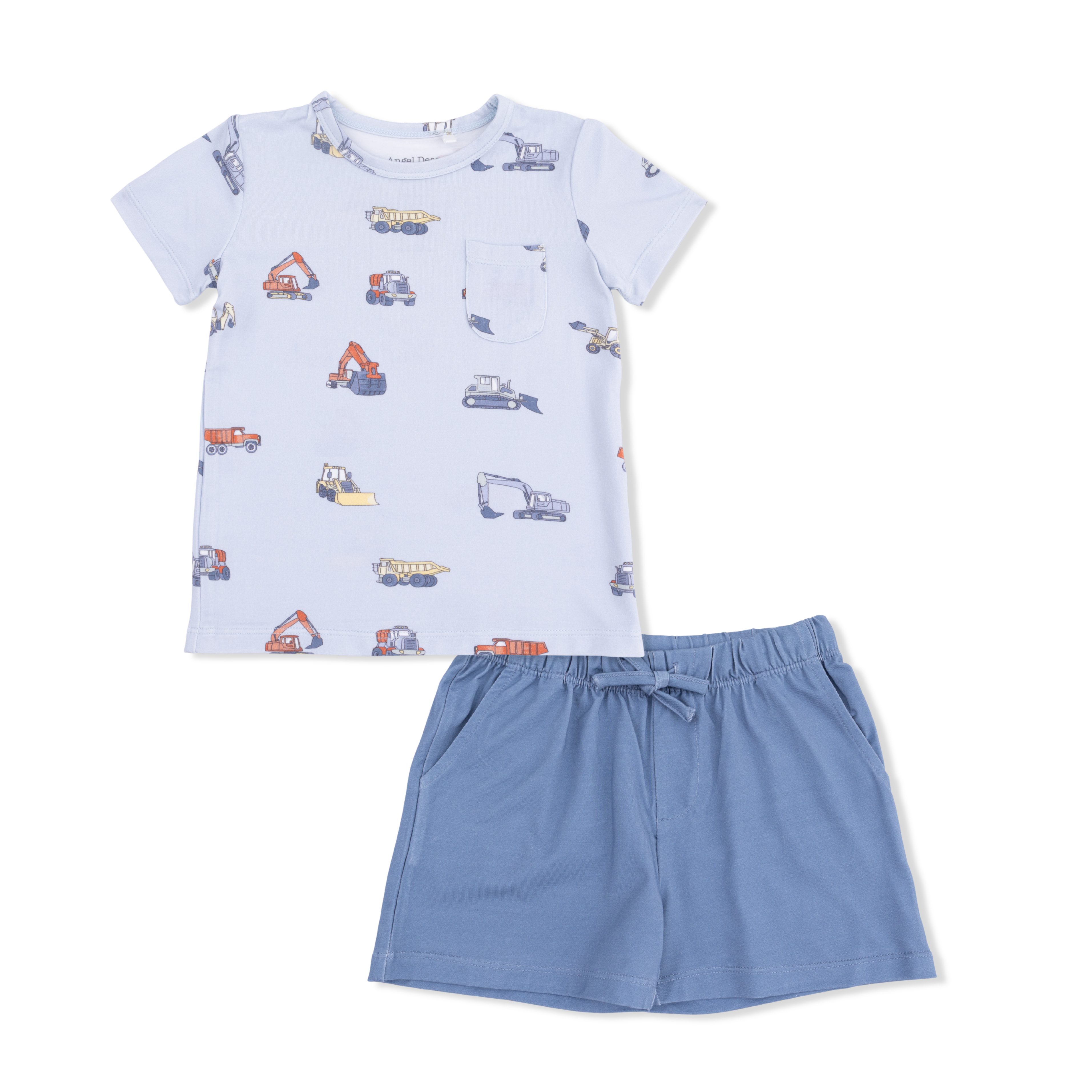 Tee and Short | Construction Vehicles - The Yellow Canary