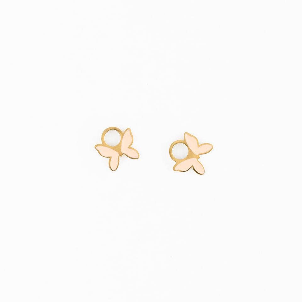 Enamel Butterfly Charm: Pair