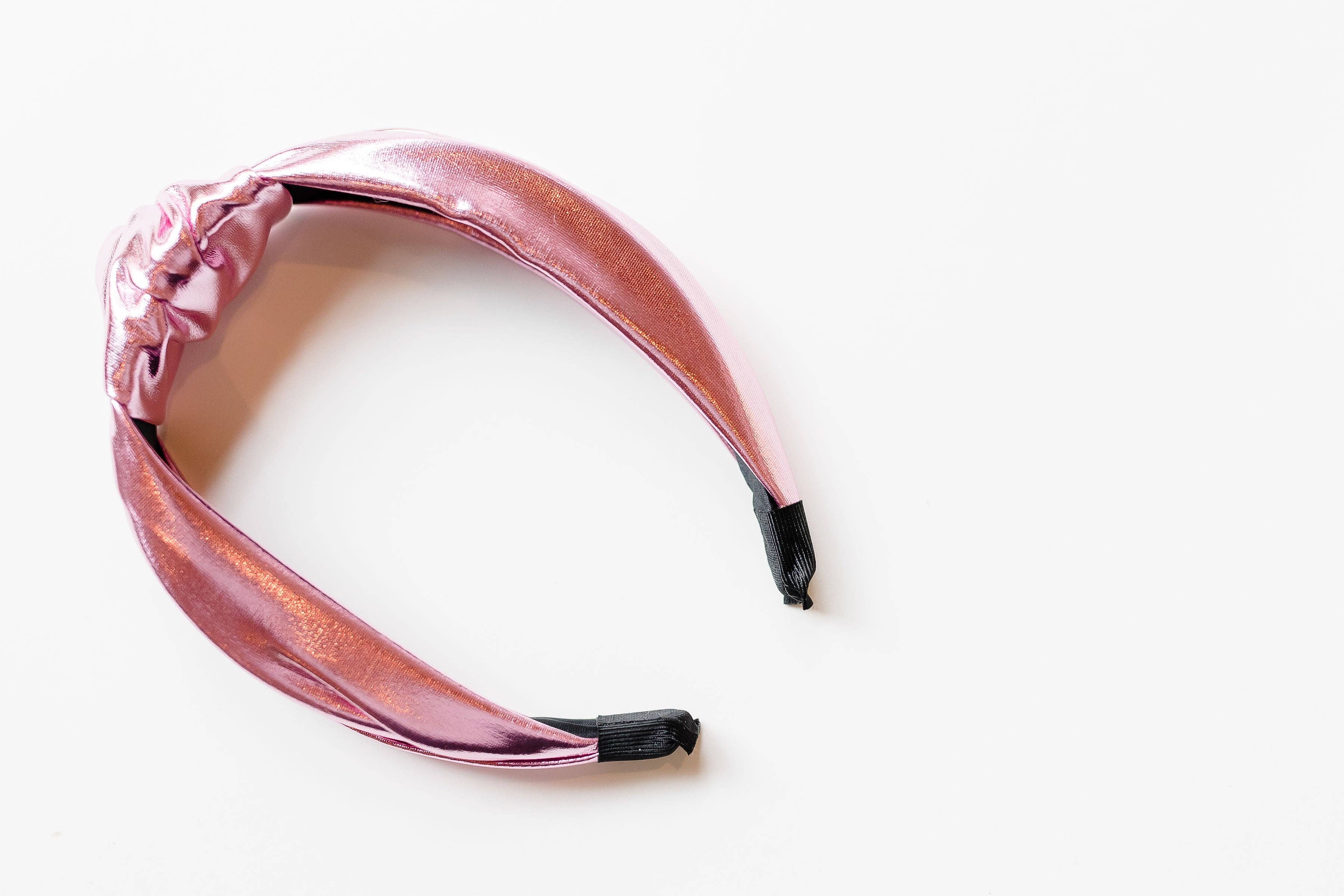Lamé Knot Headband | Pink