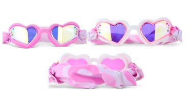 *NEW* Soft Crush Fabric Strap Heart Swim Goggle - The Yellow Canary