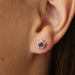 Earrings | Flower Enamel Gemstone - The Yellow Canary