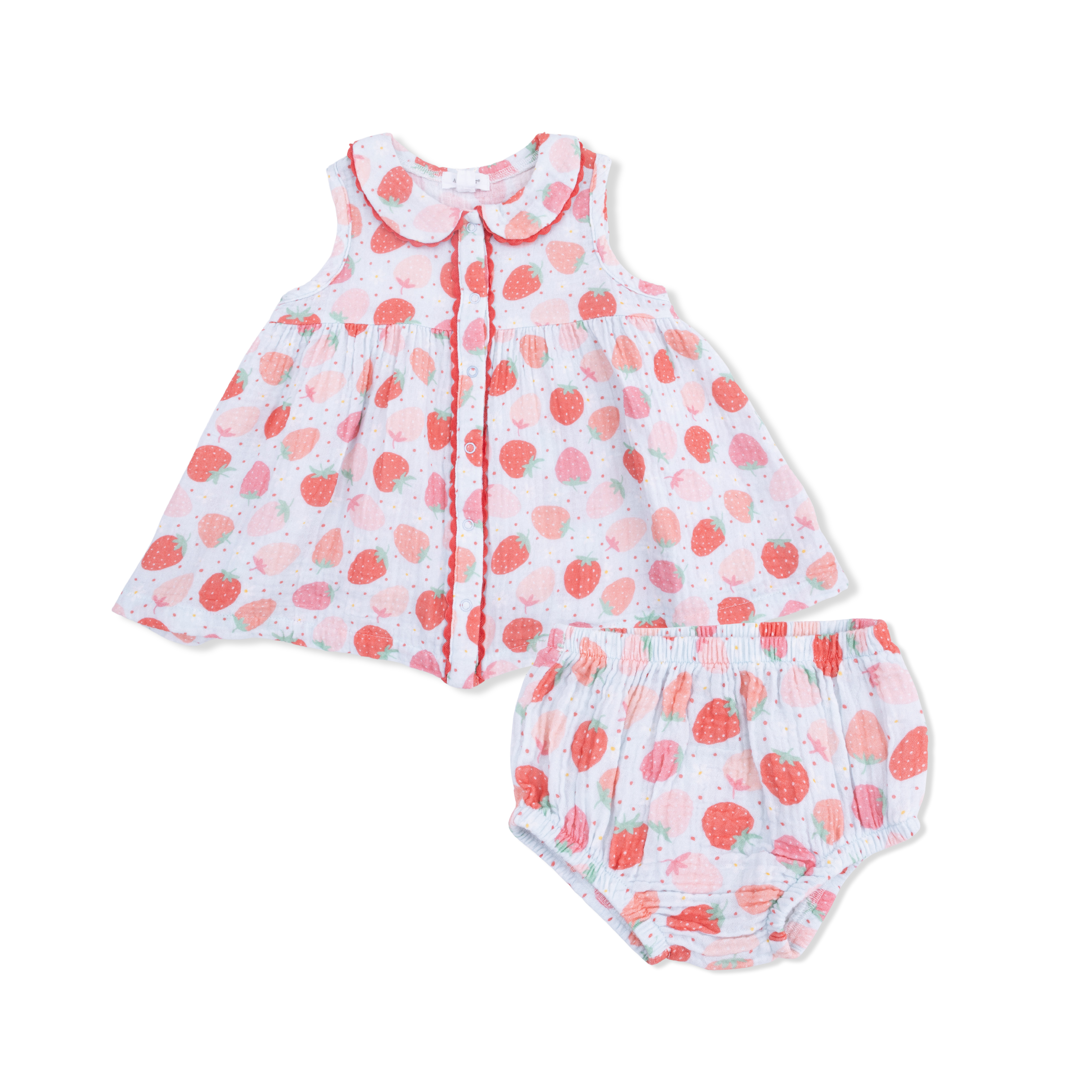 Dress & Bloomer | Strawberry Bliss - The Yellow Canary