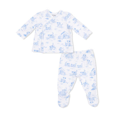 Take Me Home Set | Puppy Toile Blue - The Yellow Canary