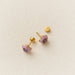 Earrings | Flower Enamel Gemstone - The Yellow Canary