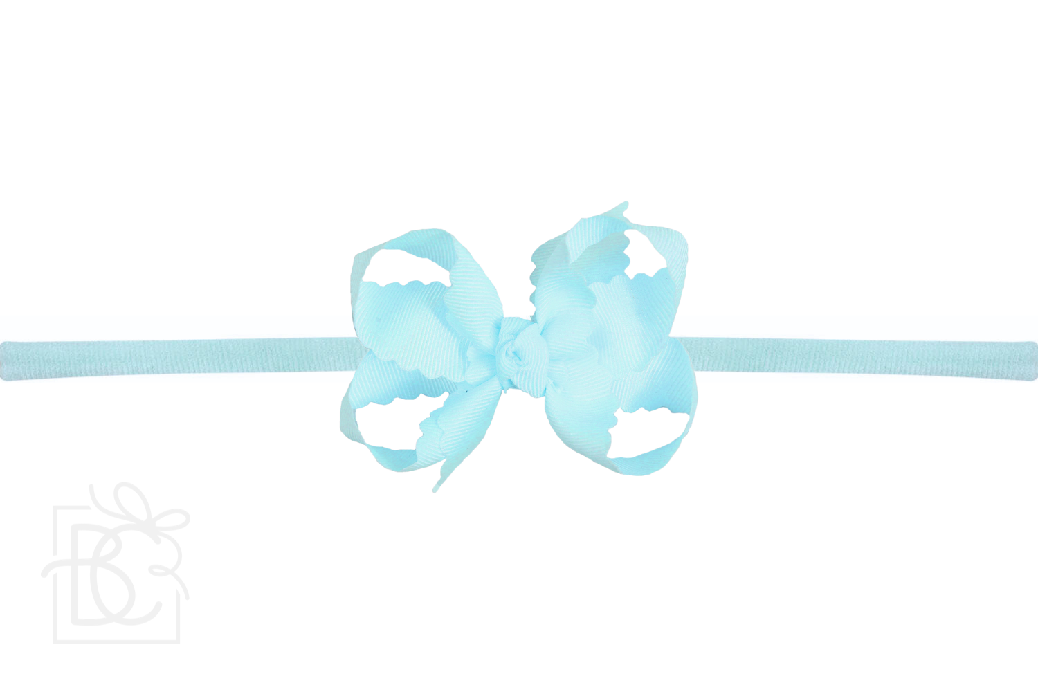 1/4" HEADBAND SCALLOPED EDGE BOW | 3.5" Orange