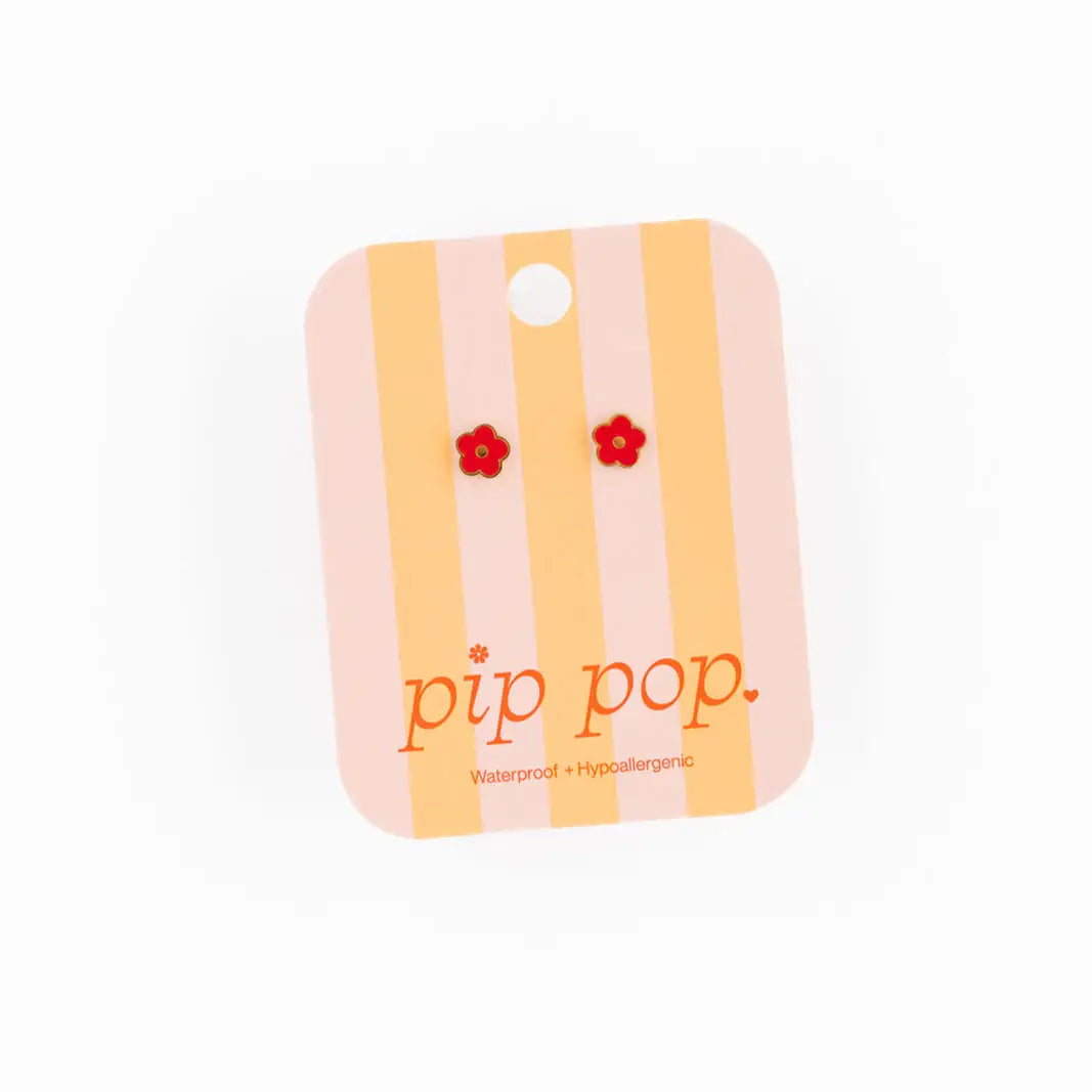 Earrings | Petite Flower Pink - The Yellow Canary