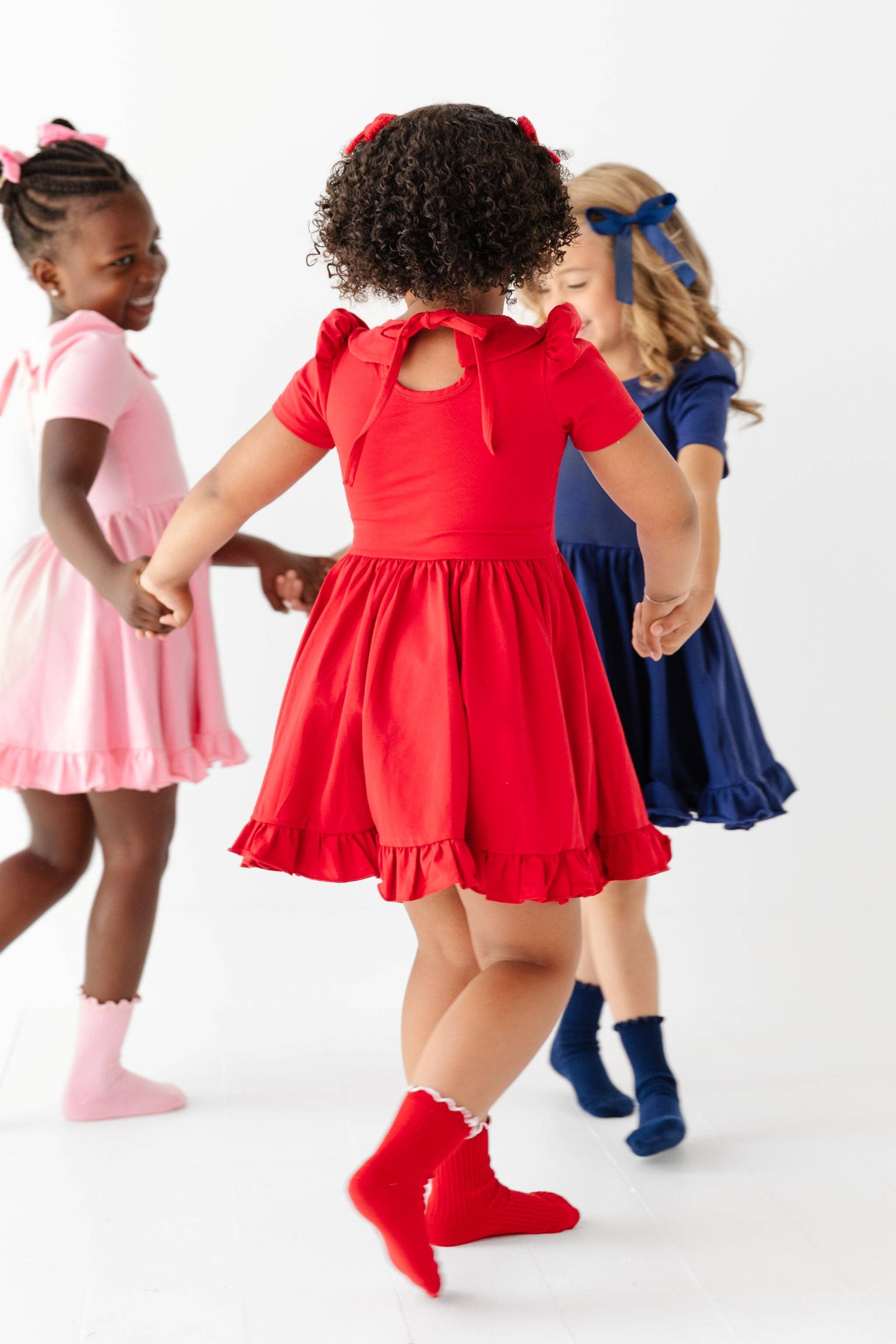 Ribbed Midi Socks | Red