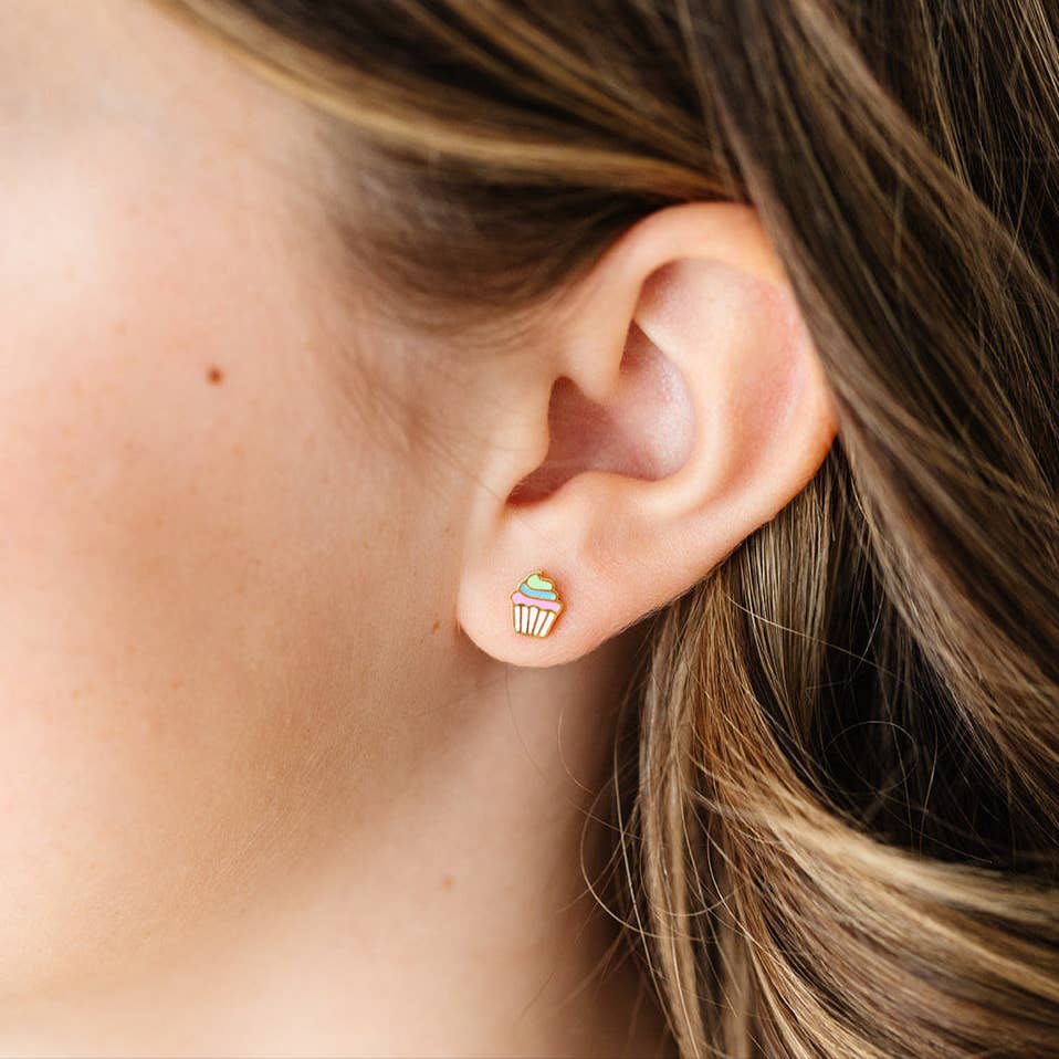 Earrings | Cupcake Stud - The Yellow Canary