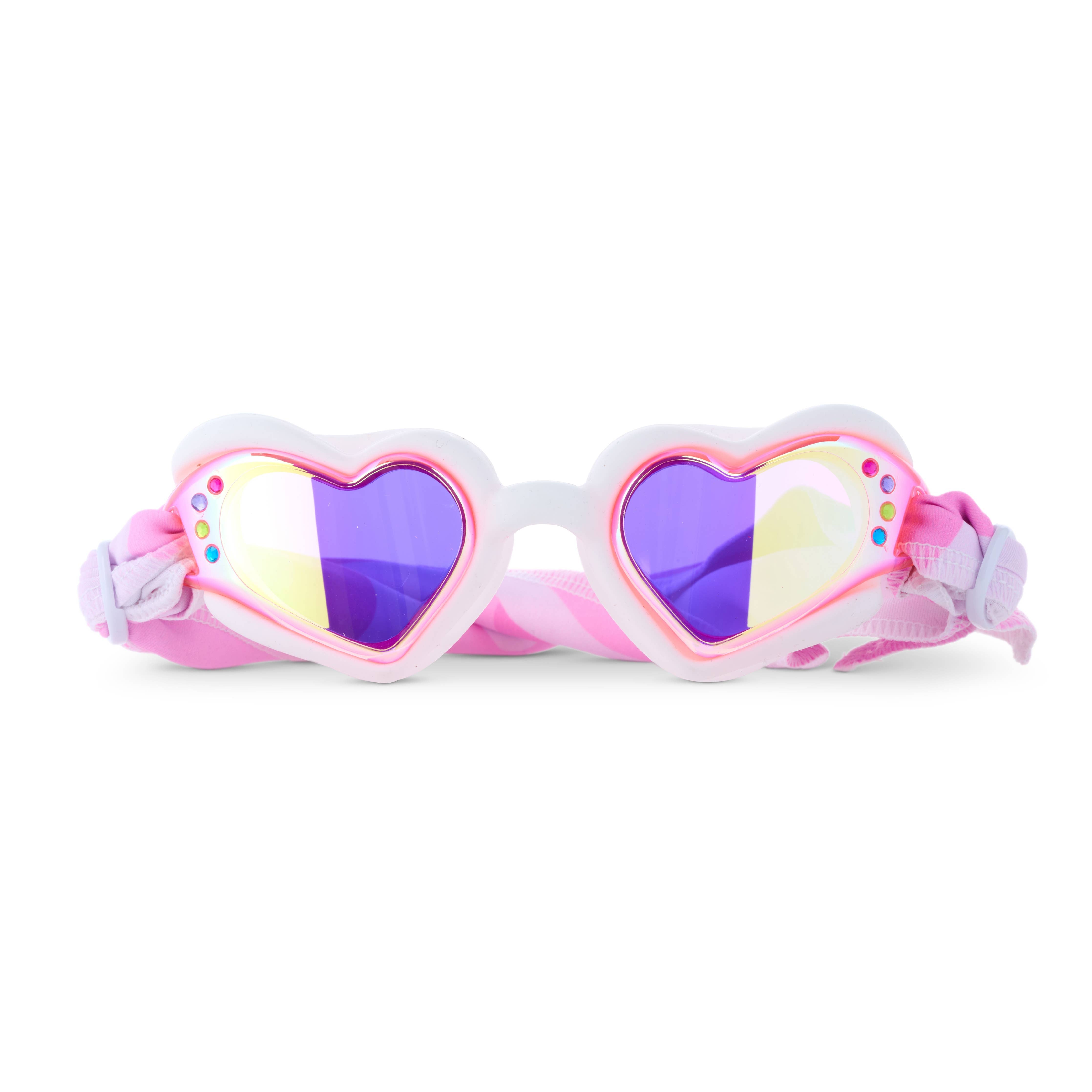 *NEW* Soft Crush Fabric Strap Heart Swim Goggle - The Yellow Canary