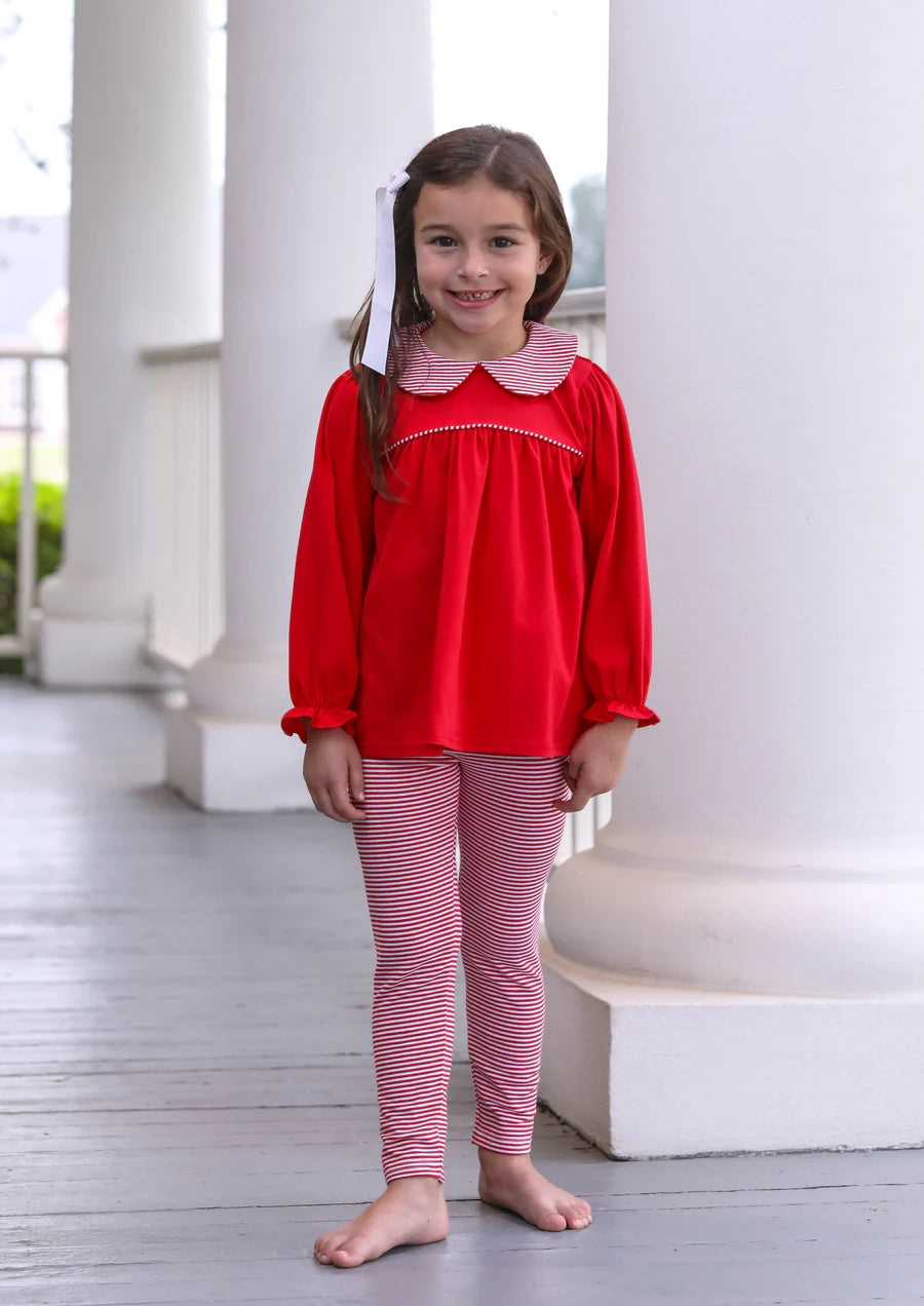 Abigail Pants Set | Red