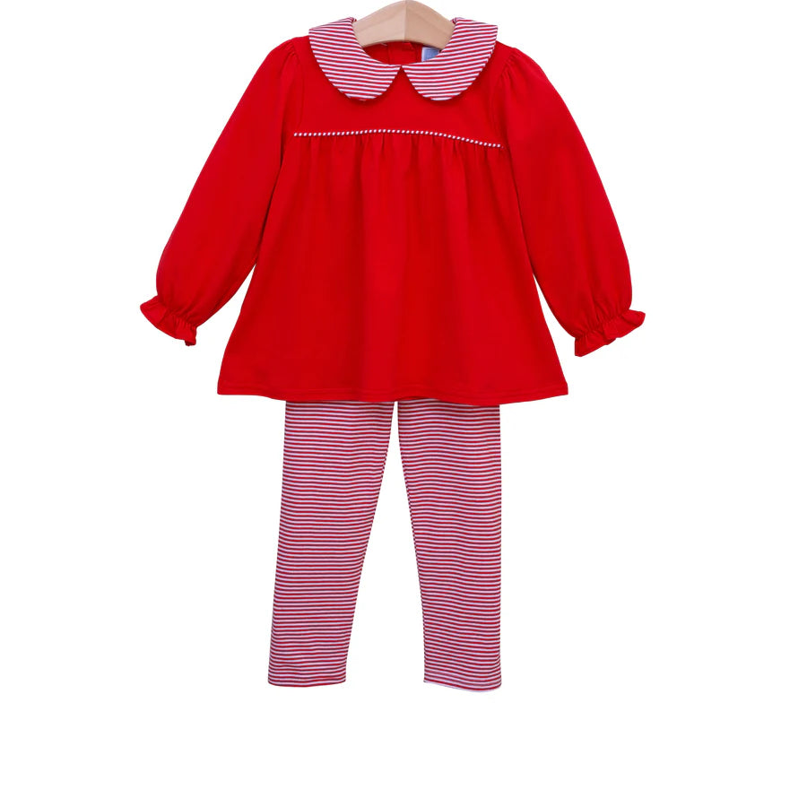 Abigail Pants Set | Red