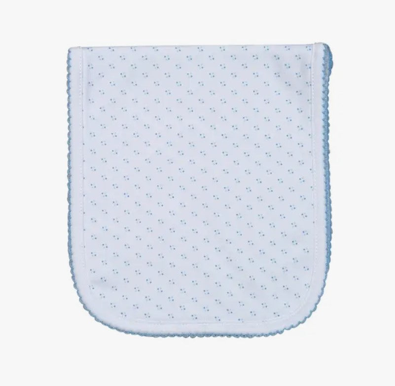 PIMA BURPING PAD | BLUE TRIM