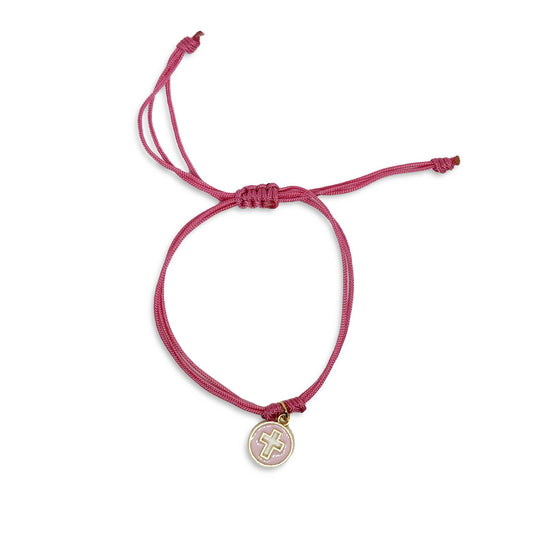 Fuschia Cross Halo Bracelet - The Yellow Canary