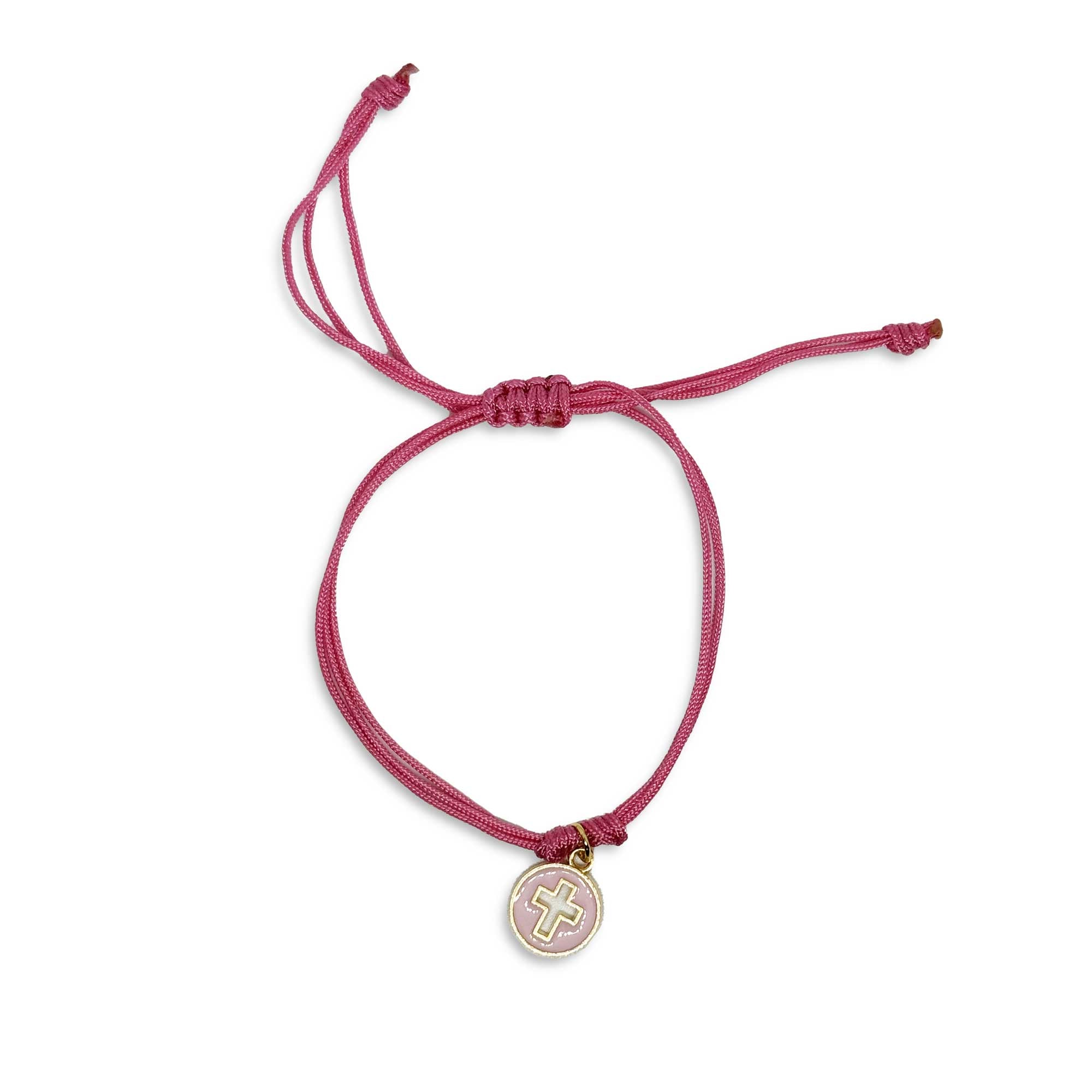 Fuschia Cross Halo Bracelet