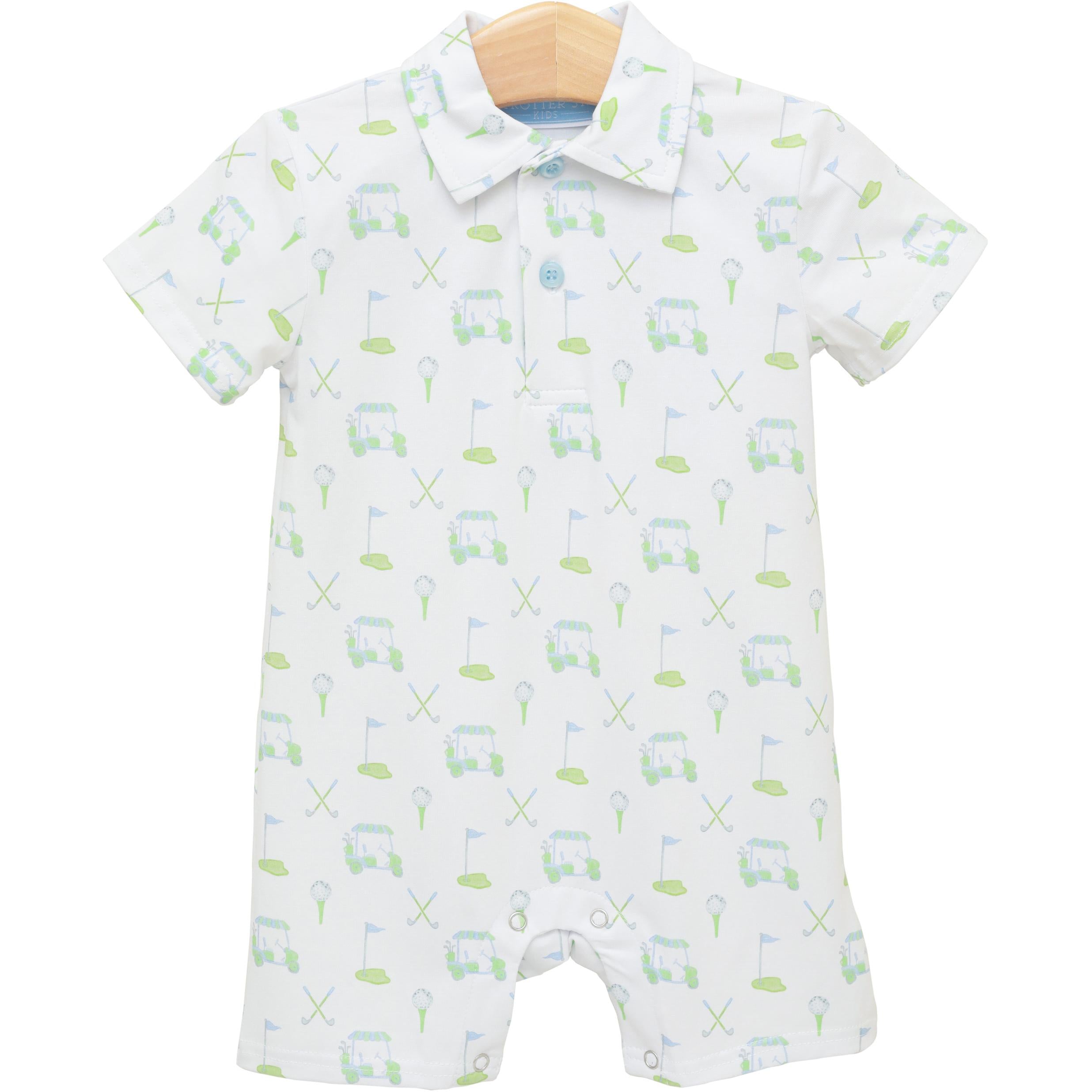 Caddy Club Polo Romper - The Yellow Canary