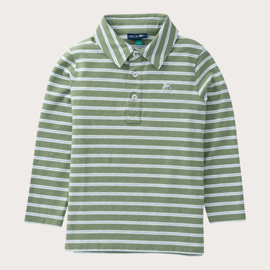 LS Polo | Cashmere Blue Stripe - The Yellow Canary
