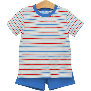 Drew Short Set | Patriotic Stripe - The Yellow Canary