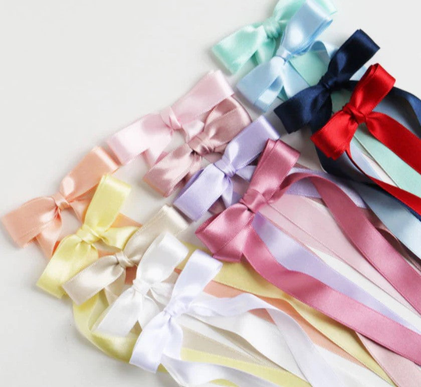 SATIN LONG TAIL BOW - The Yellow Canary