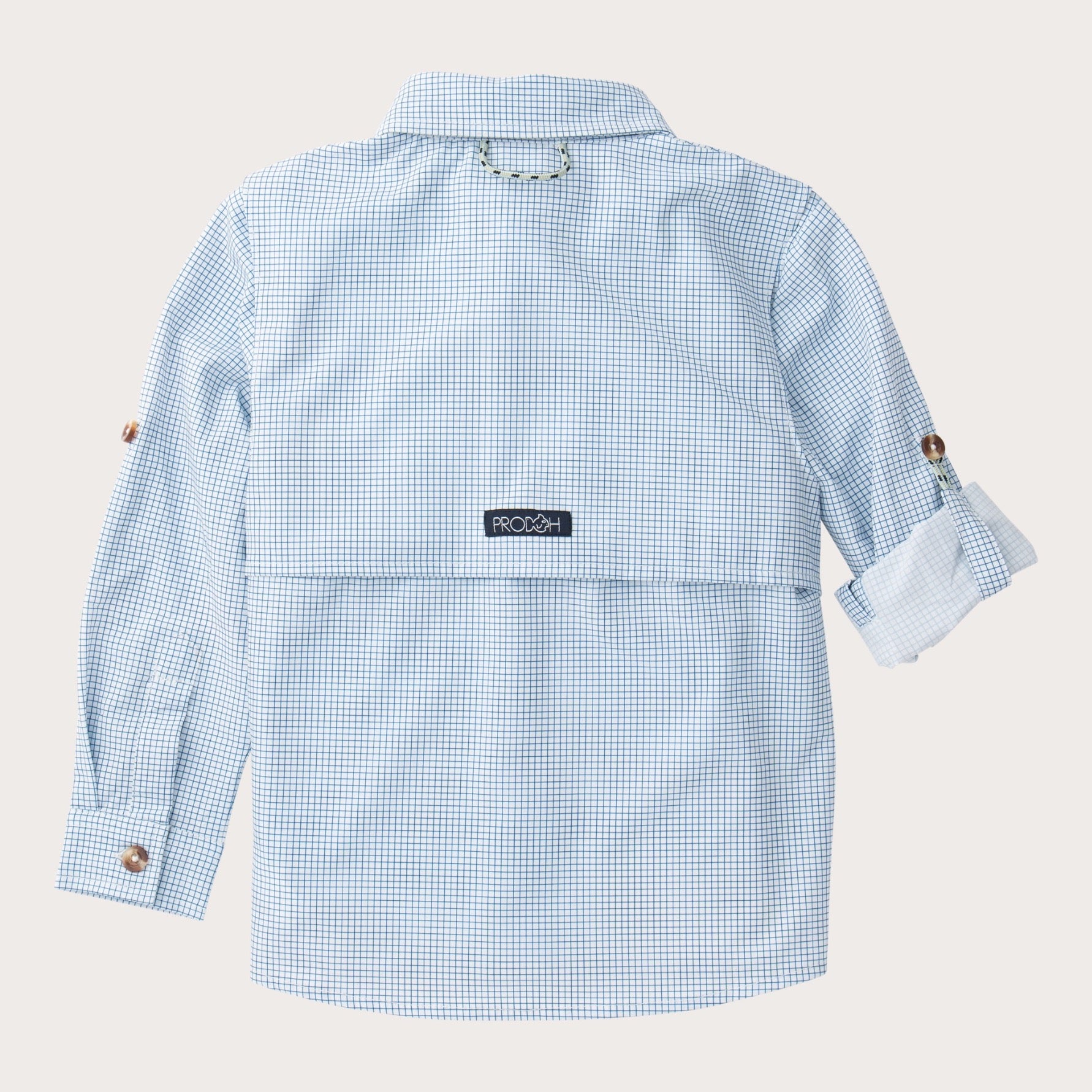 LS Fishing Shirt | Navy Peony Surfside Plaid