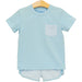 Madden Short Set | Lt Blue Gingham - The Yellow Canary