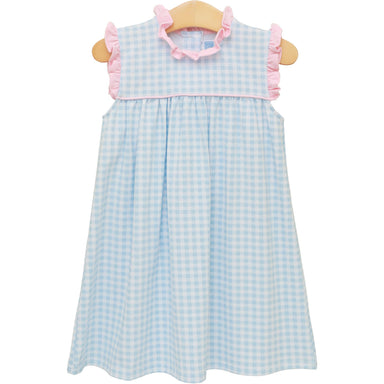 Meredith Dress | Lt Blue Gingham - The Yellow Canary