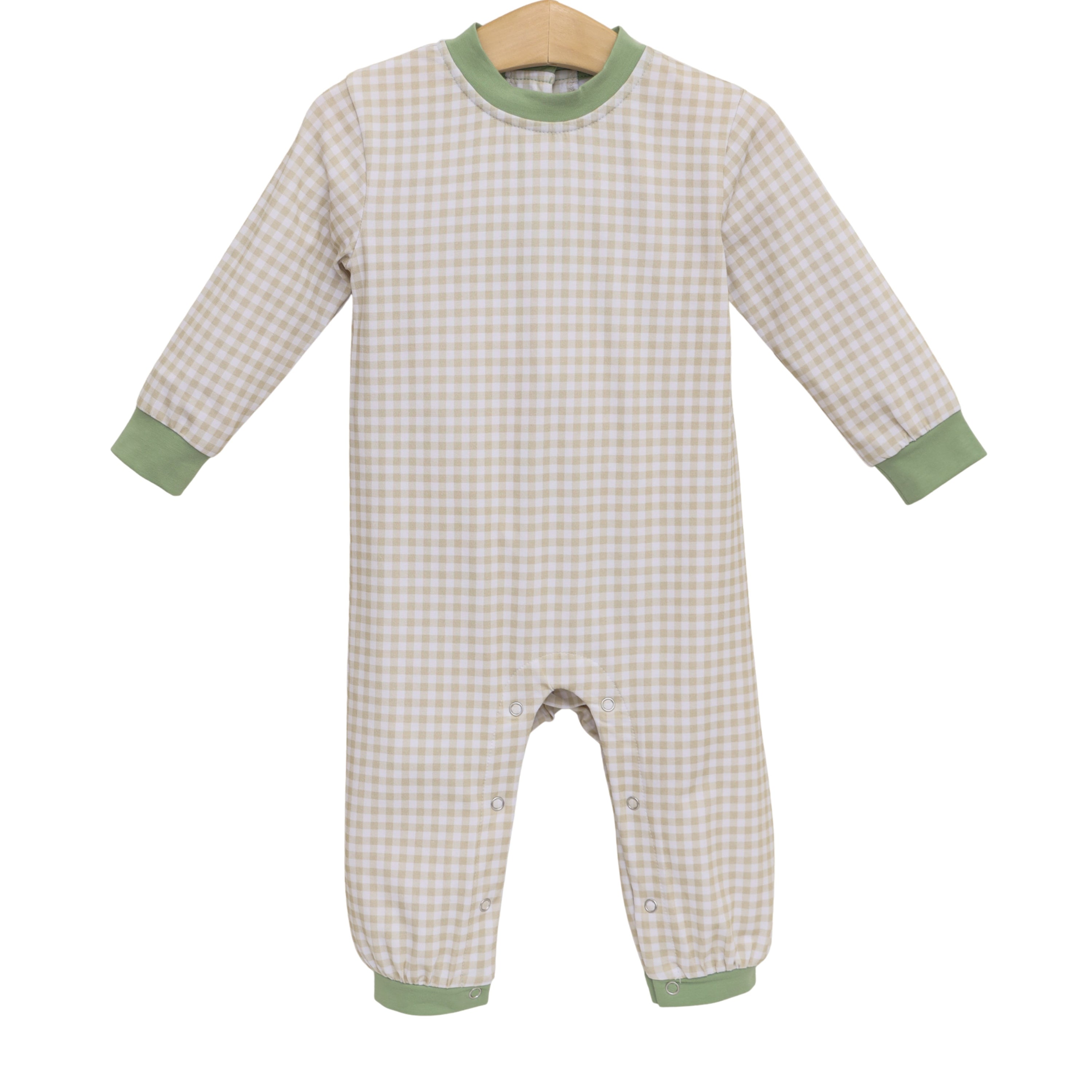 Miller Romper | Khaki Gingham