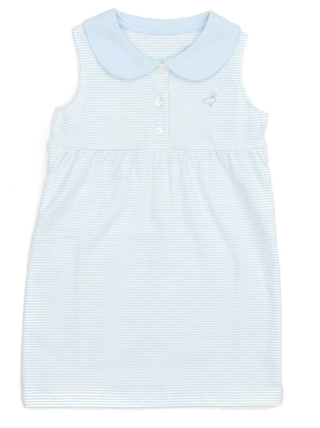 Girls Jackson Stripe Dress | Powder Blue