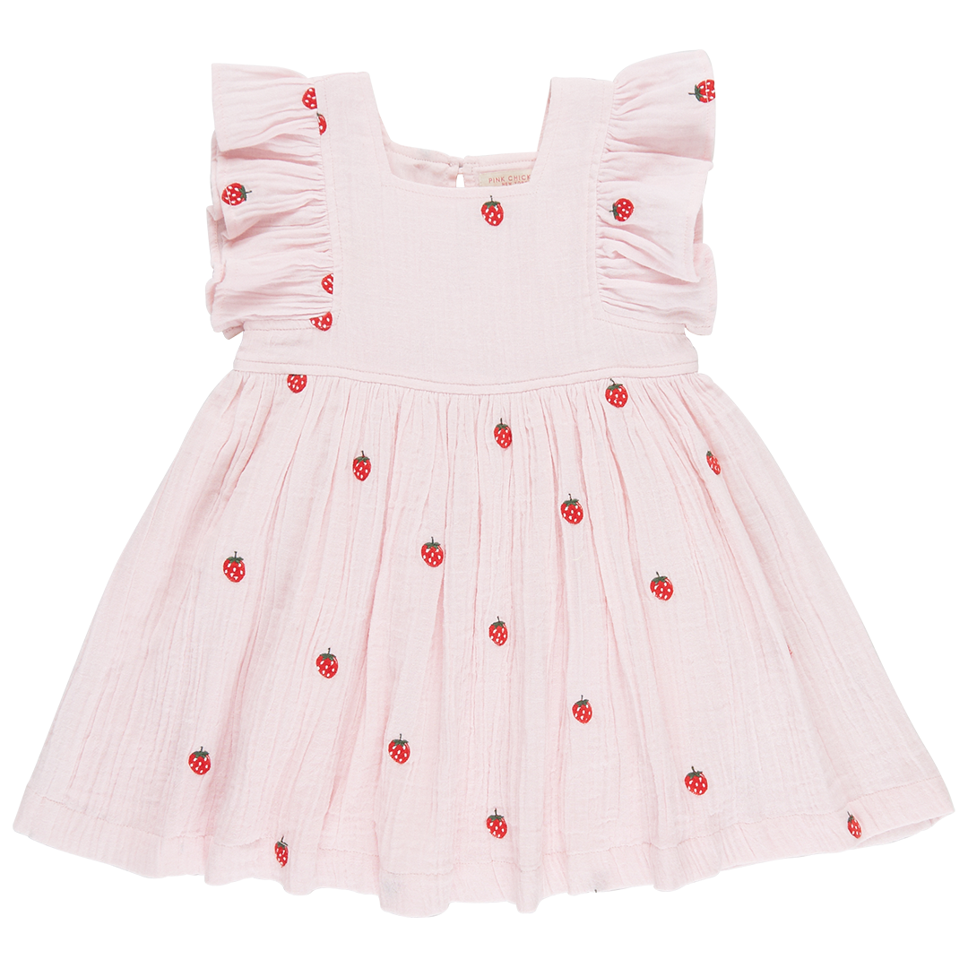 ELSIE DRESS | STRAWBERRY EMBROIDERY