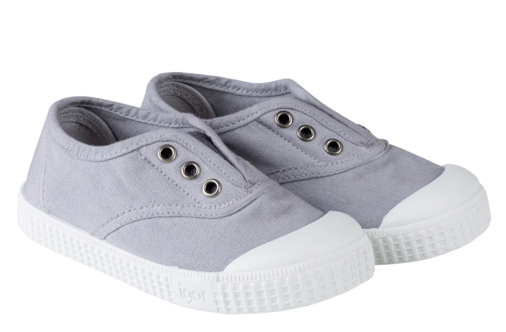 Laceless Canvas Shoes | Grey