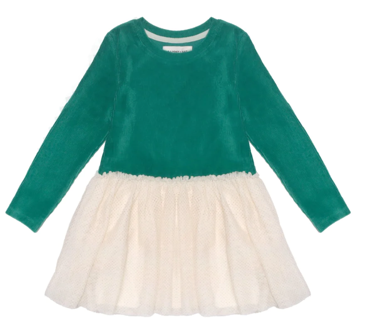 Callie Cord Sparkle Dress | Green