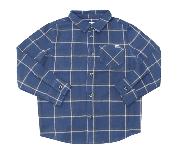 Classic Buttondown | Navy Plaid Flannel
