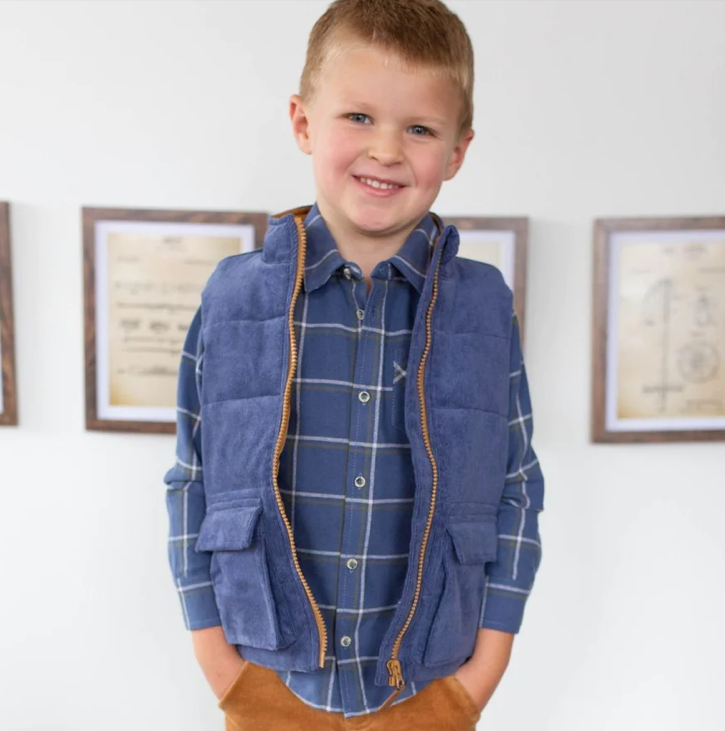 Classic Buttondown | Navy Plaid Flannel