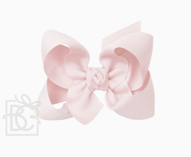 4.5" GROSGRAIN BOW | POWDER PINK