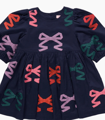 Brooke Dress | Multi Bow Applique