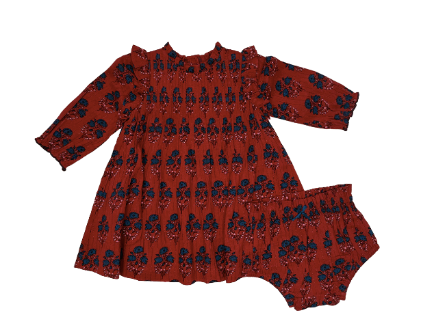 Jaipur Dress Set | Red Autumn Strawflower
