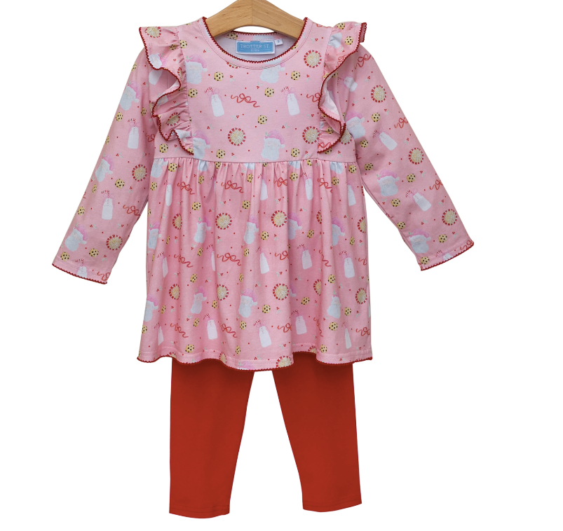 Ruffle Pants Set | Milk & Cookies