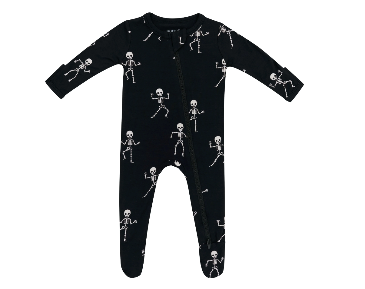 Zippered Footie | Skeleton