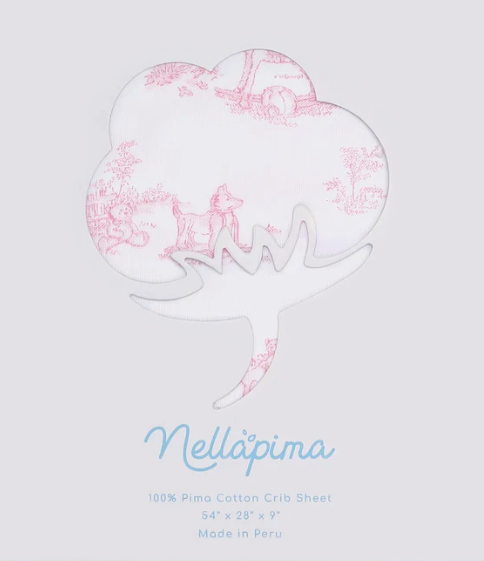 Baby Crib Sheets | Pink Toile